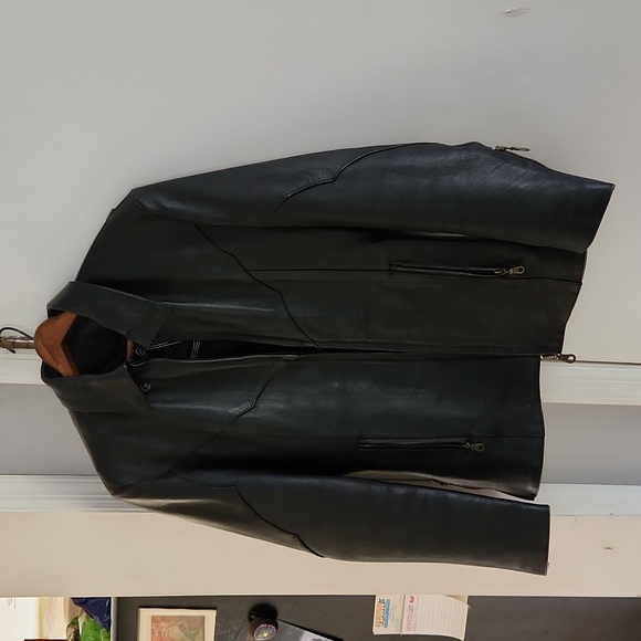 Pro Force Genuine Leather Biker Jacket - Picture 1 of 7